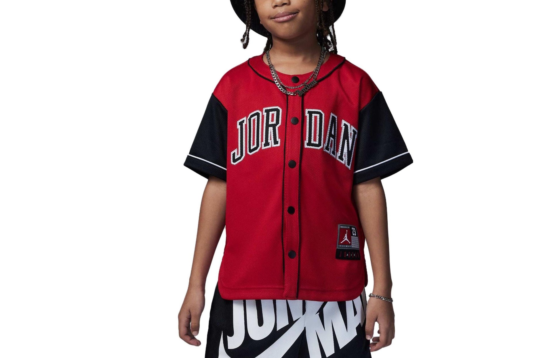 (PS) Air Jordan Logo Baseball Shirts 'Red' FQ0568-687