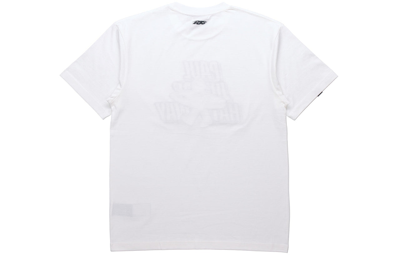 PJs Vigor Surf Leopard print Alphabet Pattern Short Sleeve Unisex White 20SSTS1016-P