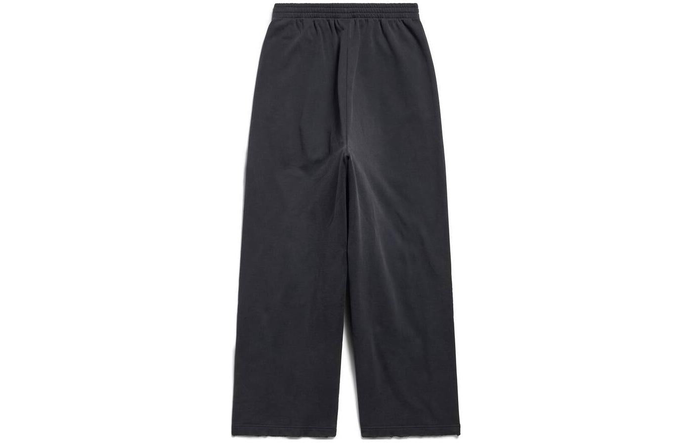 Balenciaga Stencil Type Baggy Sweatpants 'Black Grey' 771081TQVA41750