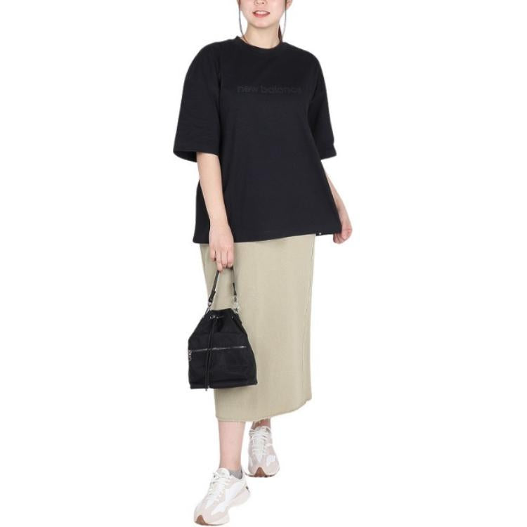 (WMNS) New Balance Hyper Density Jersey Oversized T-shirt Asia Sizing 'Black' WT41555-BK