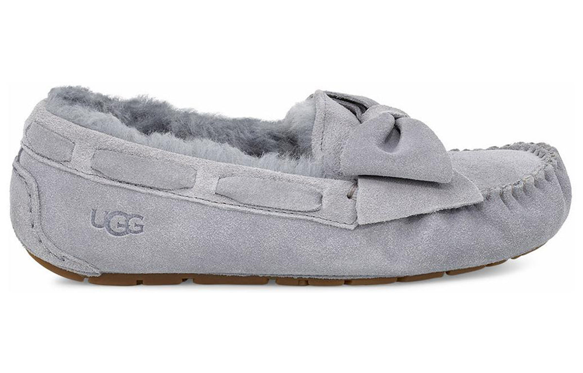 (WMNS) UGG Dakota Suede Bow Slipper 'Grey Geyser' 1106552-GYS
