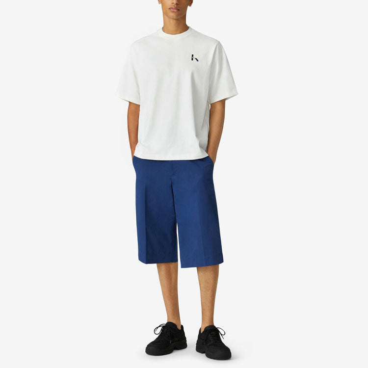 Men's KENZO SS21 Logo Embroidered Short Sleeve White FB55TS0544SB-01B