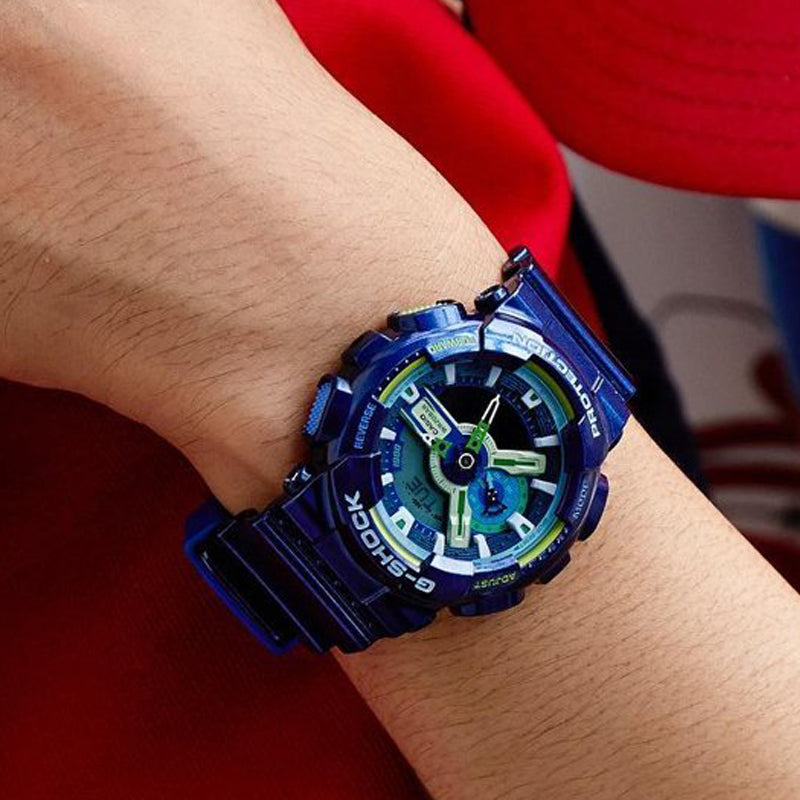 CASIO G-Shock Analog-Digital 'Blue' GA-110MC-2A