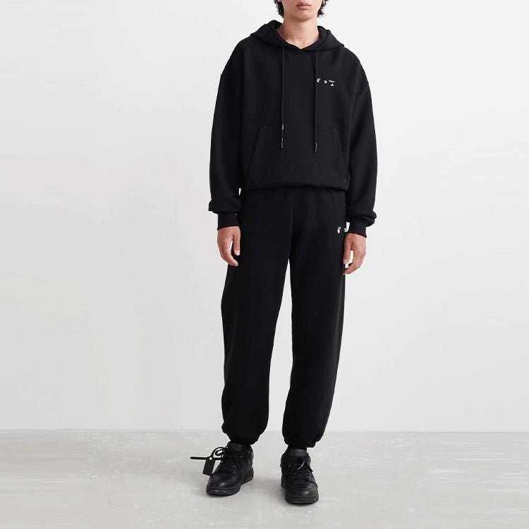 Men's Off-White SS22 Logo Bundle Feet Sports Pants/Trousers/Joggers Black OMCH029C99FLE0051001