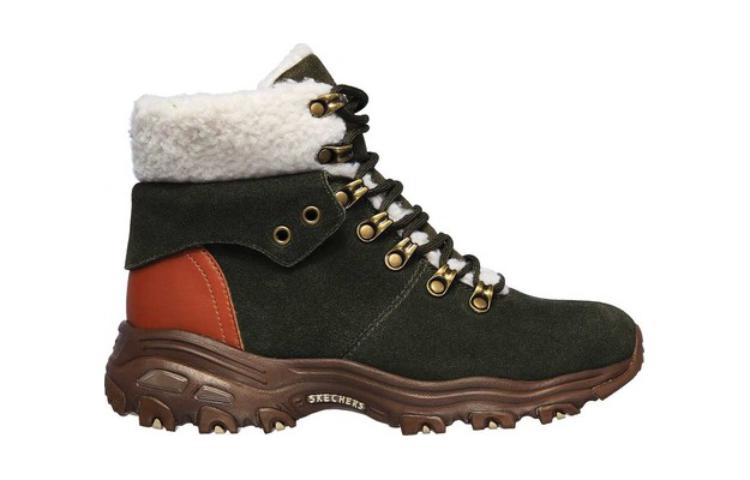 (WMNS) Skechers D'Lites Winter Bliss Boot 'Black Red White' 167087-OLBR
