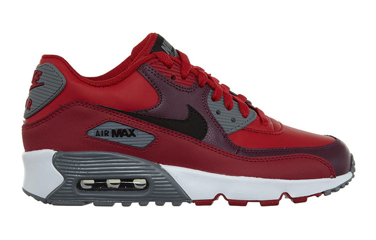 (GS) Nike Air Max 90 LTR Leather Low-Top Red 833412-601
