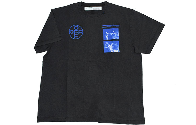 Off-White Hardcore Caravaggio short-sleeved Printed Men Grey OMAA038F191850091030