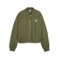 (WMNS) PUMA Classics Shiny Bomber Jacket 'Olive Green' 623696-33
