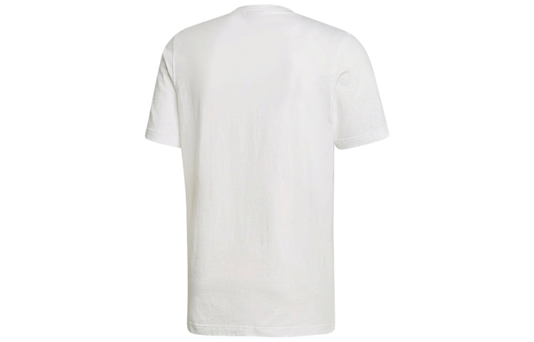 adidas originals Trefoil Alphabet Logo Printing Round Neck Short Sleeve White FK1351