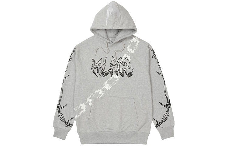 PALACE x Lotties Crossover Devil Hood Pattern Printing Loose Gray P20HD021
