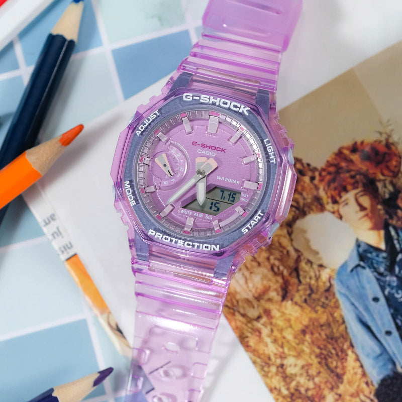 CASIO G-Shock Analog-Digital 'Translucent Purple' GMA-S2100SK-4APR