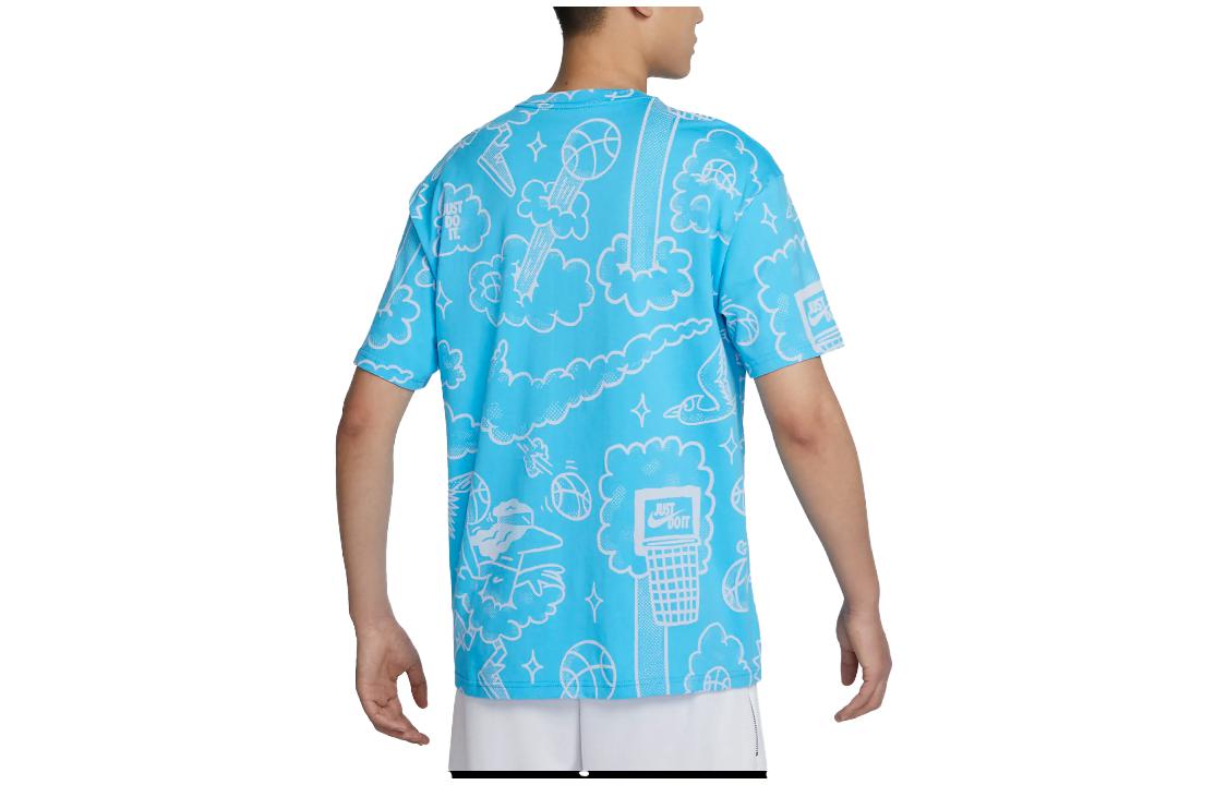 Nike Max90 Allover Print Basketball T-Shirt 'Blue' DZ2699-416