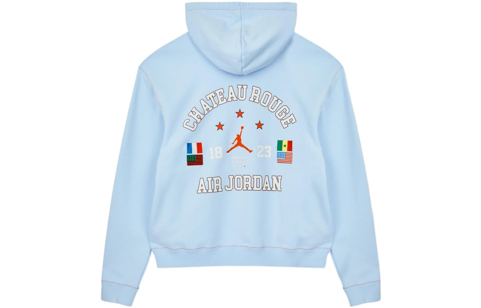 Air Jordan x Maison Chateau Rouge Crossover french terry Alphabet Pattern Printing US Edition Blue DJ9772-447