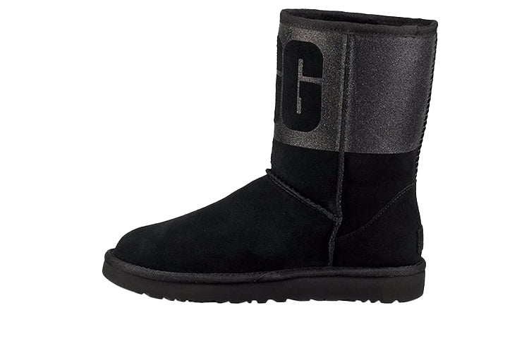 (WMNS) UGG Classic Short Sparkle 1096472-BLK