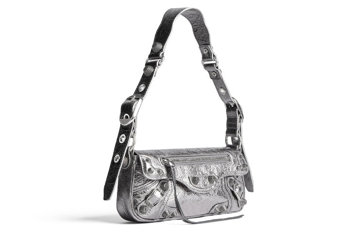 (WMNS) Balenciaga Le Cagole Xs Sling Bag Metallized 'Silver' 7716700GT3Y8103