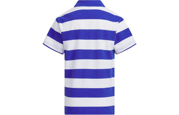 (PS) adidas Logo Polo Shirt 'White Blue' IA8264
