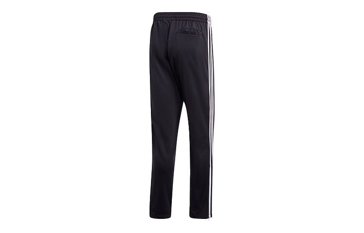 adidas originals Knit Stripe Casual Sports Pants Black GF0215