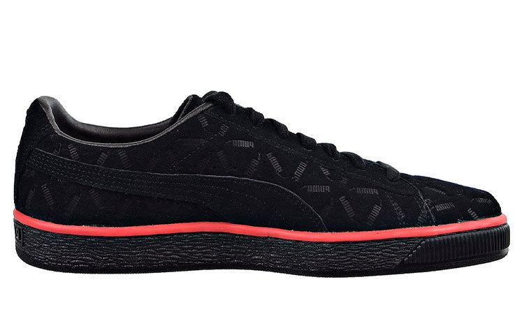 PUMA Suede Classic Lux Leisure Shoes Black/Red 369219-01