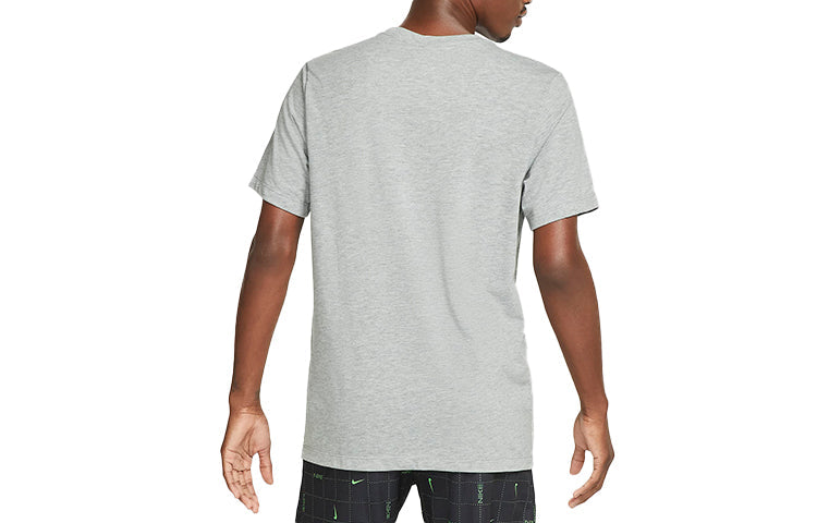 Nike Dri-fit Casual Sports Training Short Sleeve dark grey Gray DA1582-063