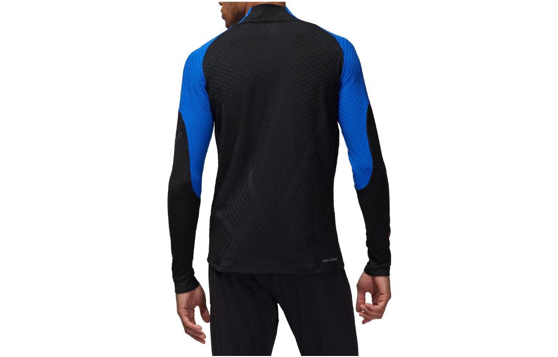 Air Jordan Solid Color Stand Collar Sports Long Sleeves T-Shirt Men's Black DN1249-011