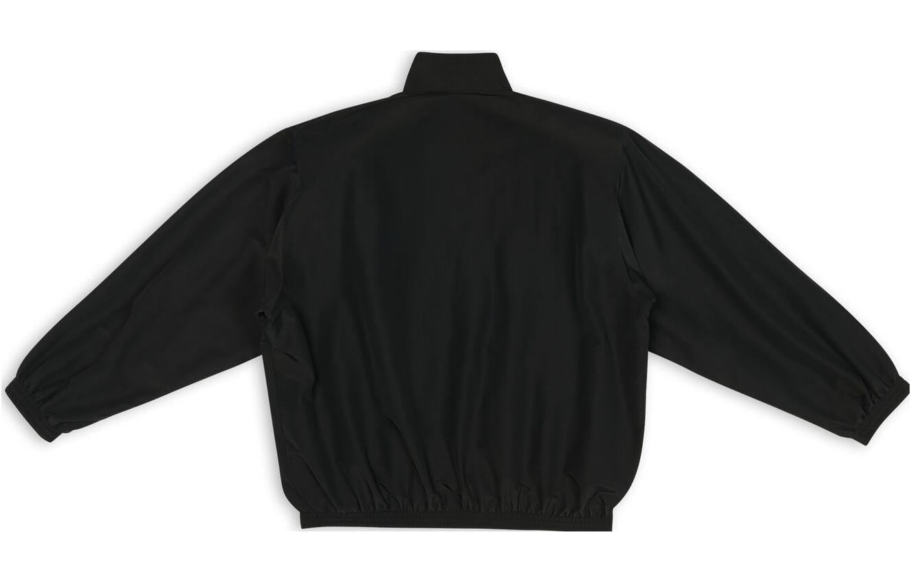 Balenciaga Sporty B Oversized Tracksuit Nylon Jacket 'Black' 706440TKO481000