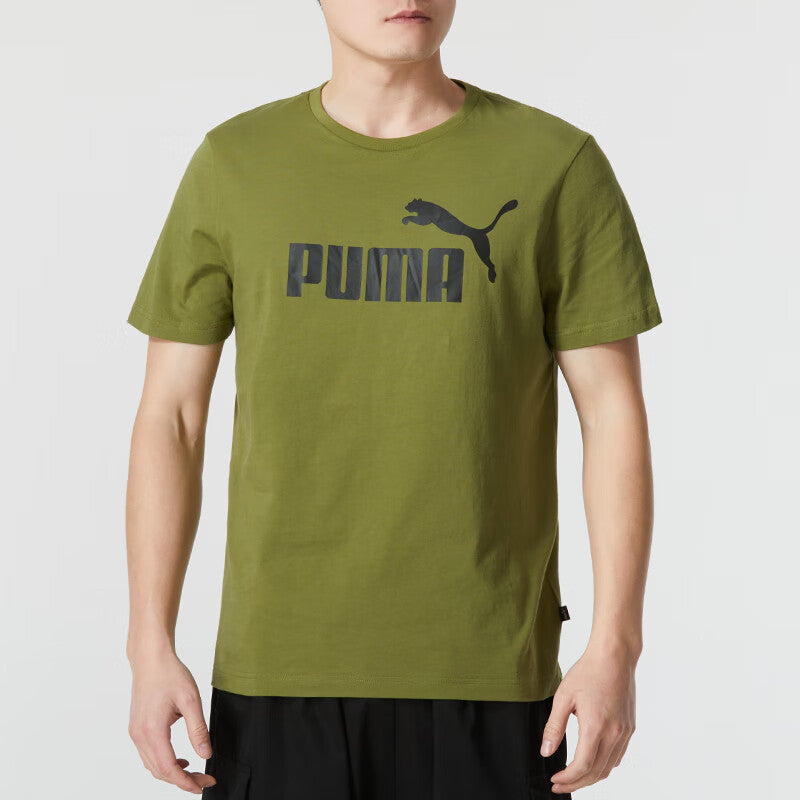 PUMA Ess+ 2 Col Logo T-shirt 'Olive Green' 847715-76