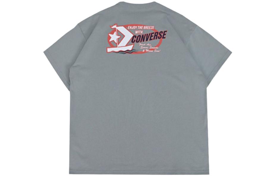 Converse Retro Sail Boat Graphic T-shirt Asia Sizing 'Grey' 10025441-A03