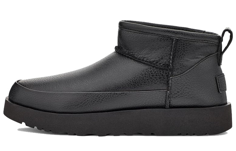 (WMNS) UGG Classic Sugar Ultra Mini 'Black' 1121618-BLK