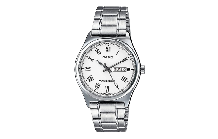 Casio Dress Classic Minimalistic Analog Watch 'Silver Steel White' MTP-V006D-7B