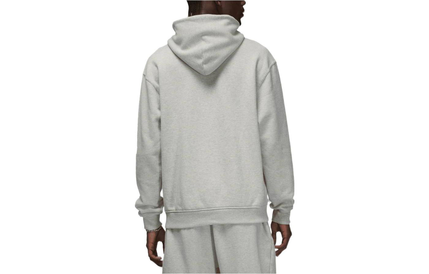 Air Jordan Alphabet Hooded Pullover Long Sleeves Hoodie Men's Grey FJ1966-050