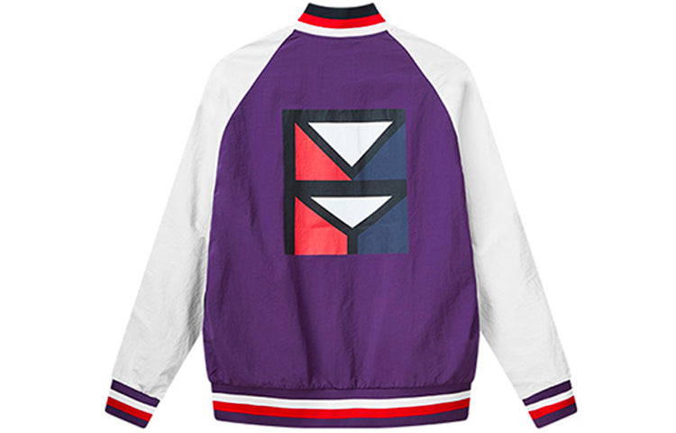 FILA x Mihara Yasuhiro Patchwork Contrast Print Blazer Jacket For Men Navy F71M118704F-NV