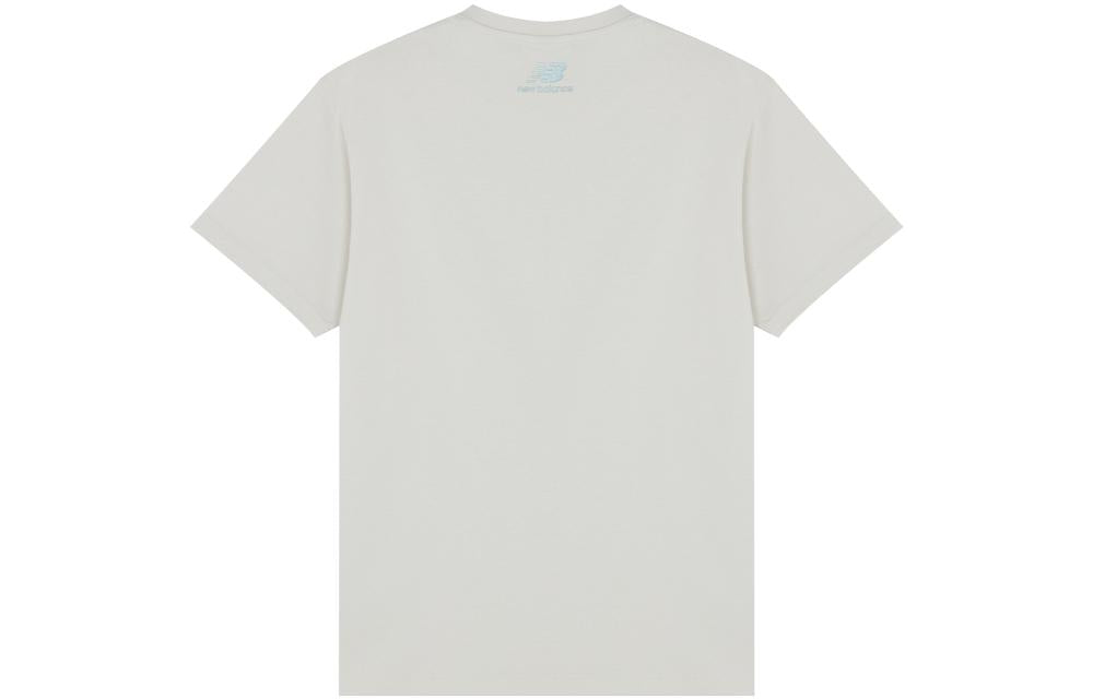 New Balance Logo Casual Tee Asia Sizing 'Beige Blue' AMT22388-CFO