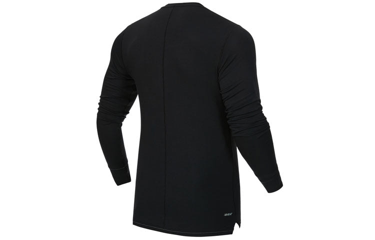New Balance Men's New Balance Round Neck Forked Long Sleeves Black MT13290-BK