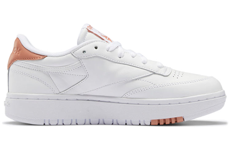 (WMNS) Reebok Club C Double Running Shoes White/Orange FY1075