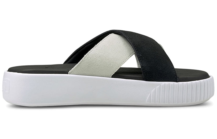 (WMNS) PUMA Platform Sandal 'Black White' 375105-03