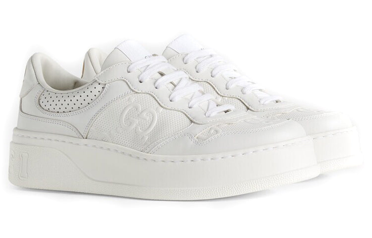 (WMNS) Gucci GG Embossed Sneaker 'White' 670408-1XL10-9014