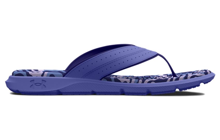 (WMNS) Under Armour Ignite Marbella Graphic Sandal 'Baja Blue Camo' 3026031-400