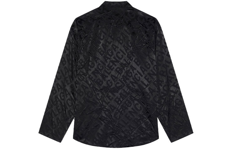 Balenciaga All Over Logo Minimal Shirt 'Black' 681812TLO581000