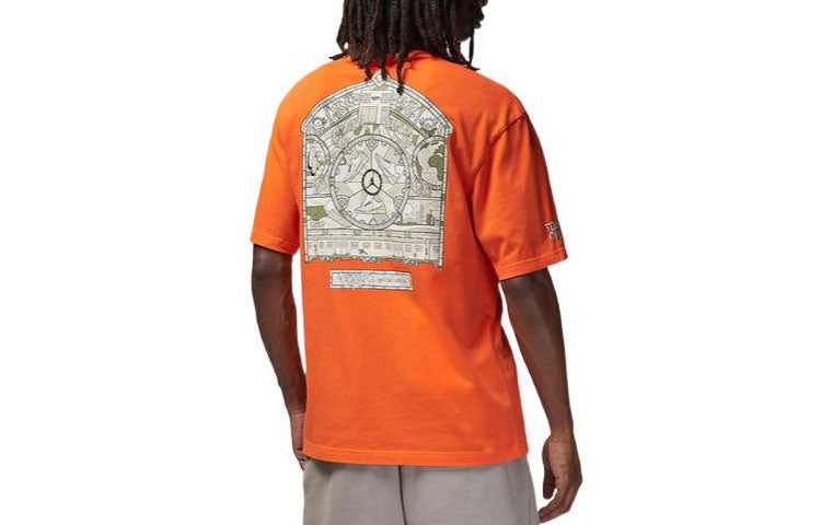 Jordan x Shelflife Logo T-shirt 'Orange' DV7001-819