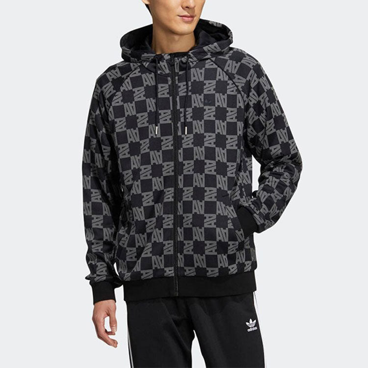 adidas Monogram Jacket 'Black White' HR3435