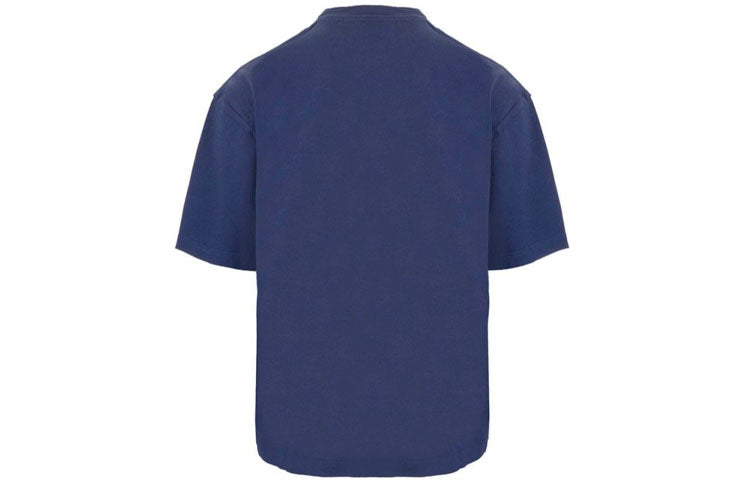 Men's Balenciaga SS21 Retro Short Sleeve Blue 612966TJV874866