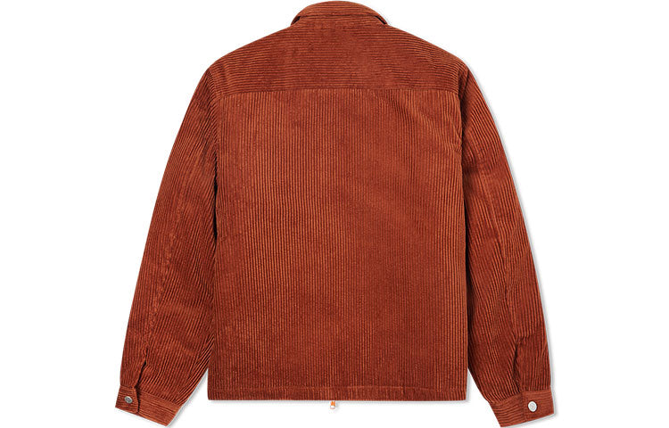Converse Retro Solid Color Corduroy Jacket Red Brown 10021951-A02