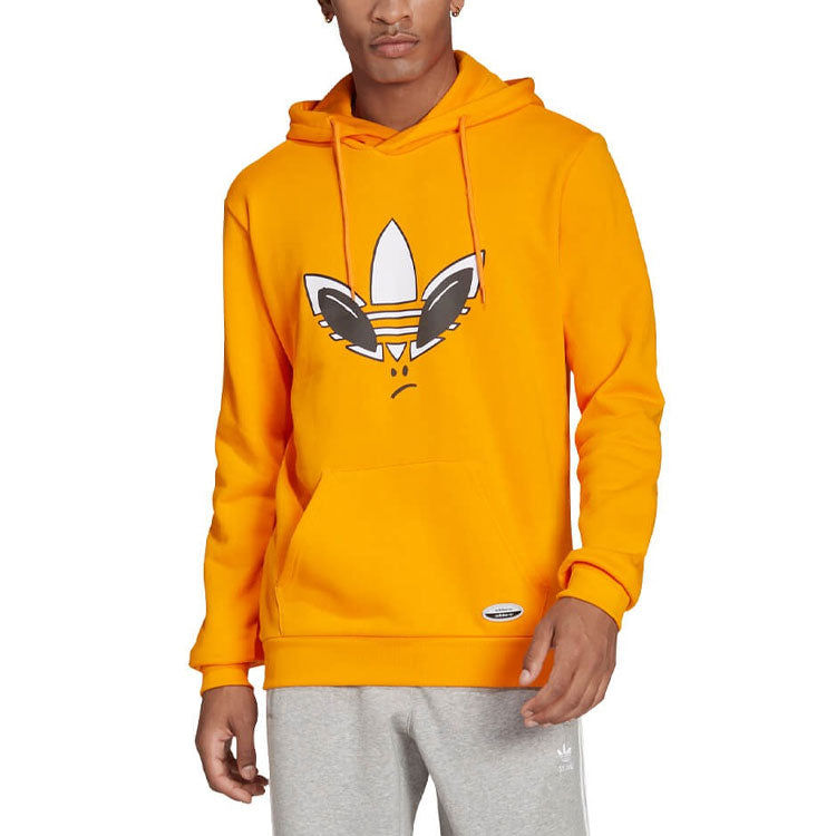 Men's adidas originals Solid Color Logo Printing Orange HC2790