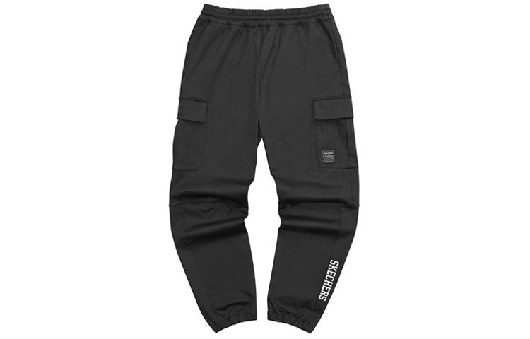 Skechers Logo Printed Workwear Straight Pant 'Grey Black Green' L321M192