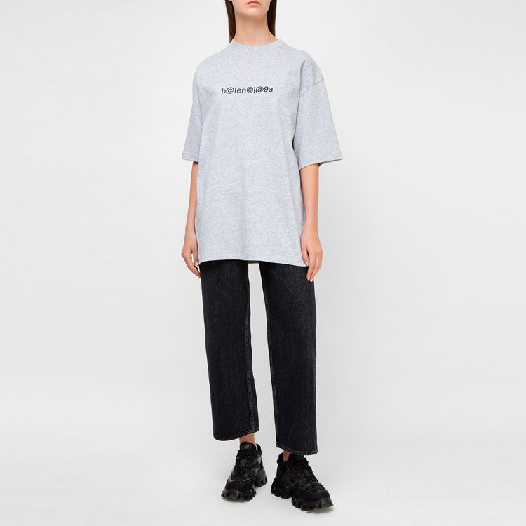 Balenciaga SS21 Printing Round-neck Tee Grey 620941TIV501167