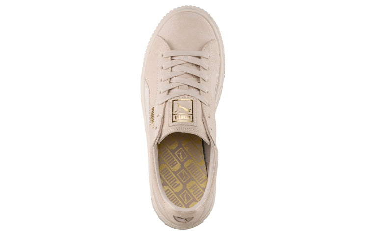 (WMNS) PUMA Suede Platform Satin 'Beige' 365828-02