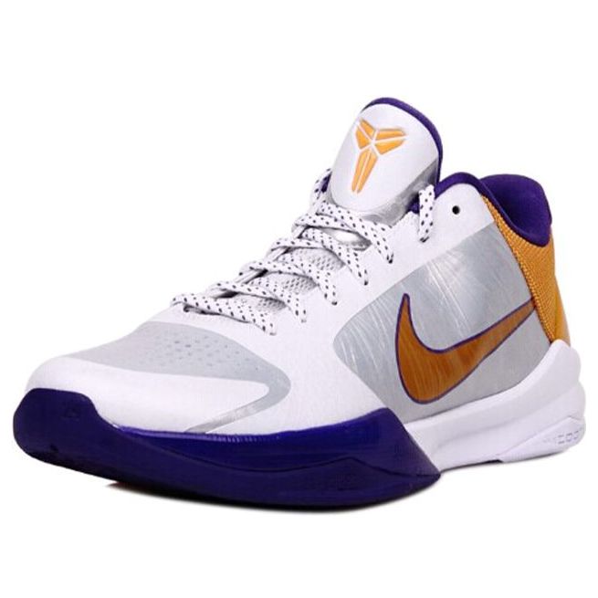 Nike Zoom Kobe 5 White/Golden/Purple 386430-102