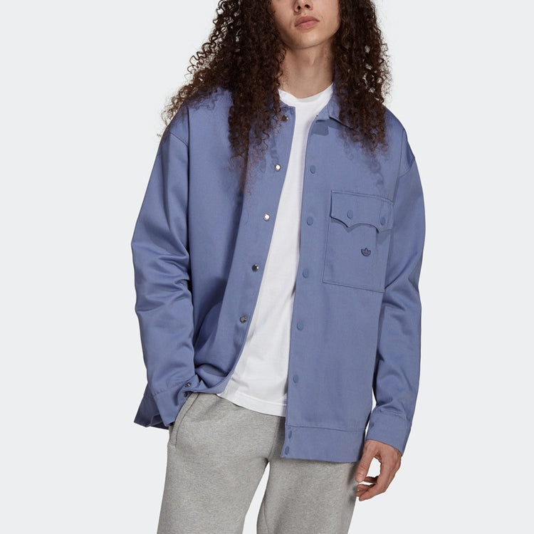 adidas originals lapel Long Sleeves Jacket Purple H11364