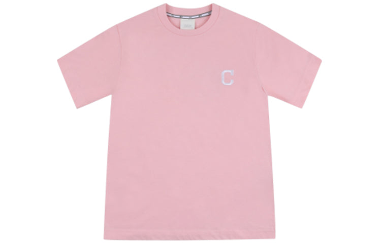 MLB Cleveland Indians Cleveland Guardians Big Logo Round Neck Short Sleeve Unisex Pink 31TS03031-45P