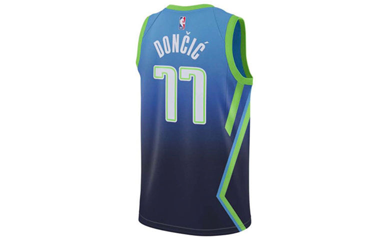 Nike NBA City limited SW Fan Edition 19-20 Season Mavericks 77 Doncic Basketball Vest Blue AV4633-462